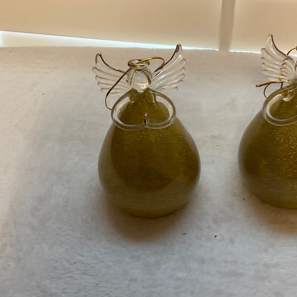 Glittering Gold Angel Ornaments Set - Picture 2 of 8